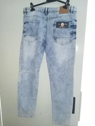 Pantalón vaquero hombre elástico azul