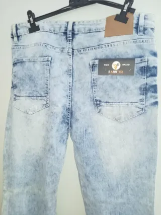 Pantalón vaquero hombre elástico azul