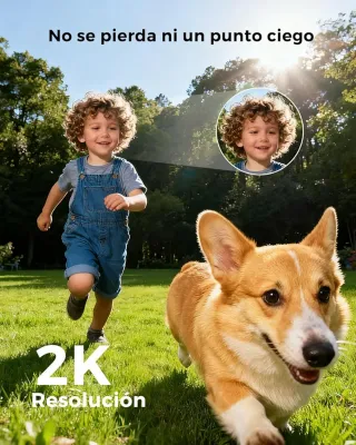 Cámara Vigilancia 2K WiFi Exterior Doble Lente