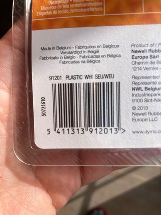 Cinta Plástico DYMO LetraTag Blanca 12mm