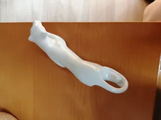 Figura Pantera Blanca Decorativa.