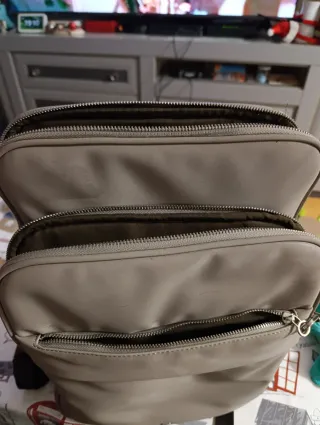 Mochila Parfois Beige/Gris