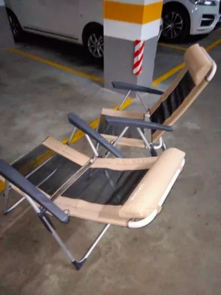 2 Sillas de Camping Quechua Beige