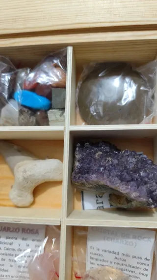 Caja de colección de minerales