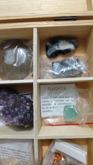 Caja de colección de minerales