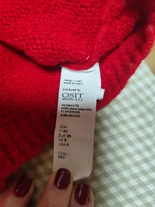 Suéter corto rojo Subdued talla M