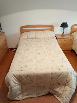 Dos Camas gemelas de 105 cm madera