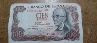 4 Billetes 100 Pesetas España 1970