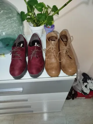 Botines burdeos y marrones