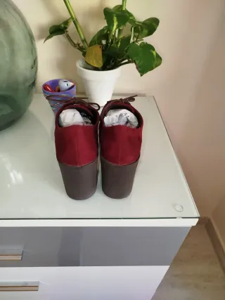 Botines burdeos y marrones