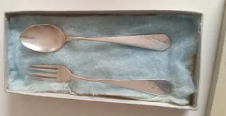 Cuchara y Tenedor Plata  Malde Joyero