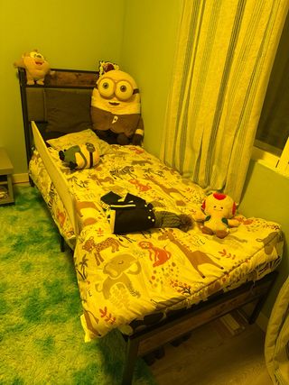 2 Camas de 90x200 Hierro forjado negro y madera