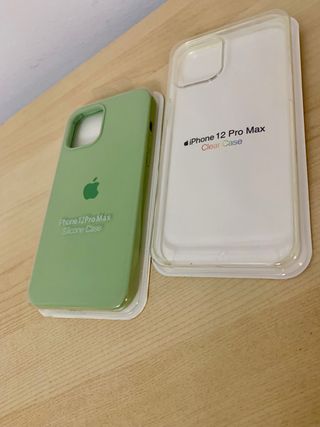 Fundas iPhone 12 Pro Max Verde y Transparente