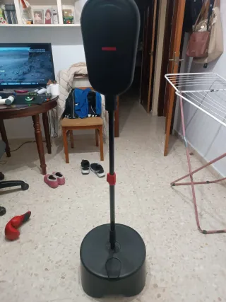 Saco de boxeo y guantes