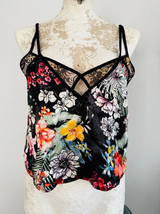 Top Pacha Estampado Flores Tirantes