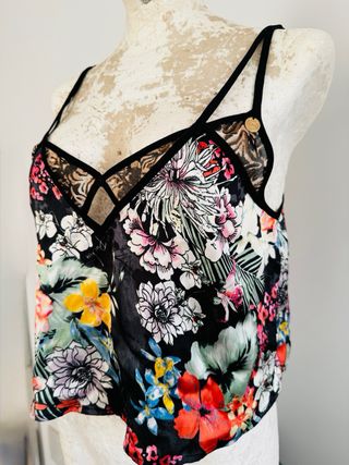 Top Pacha Estampado Flores Tirantes