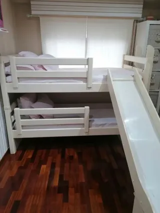 Literas crema con tobogán