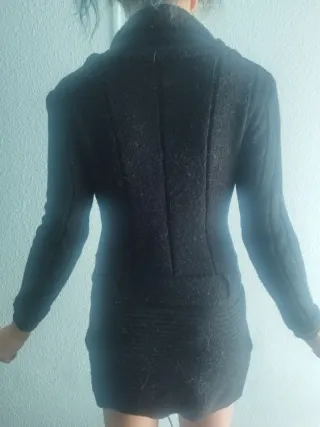 Vestido de punto negro invierno