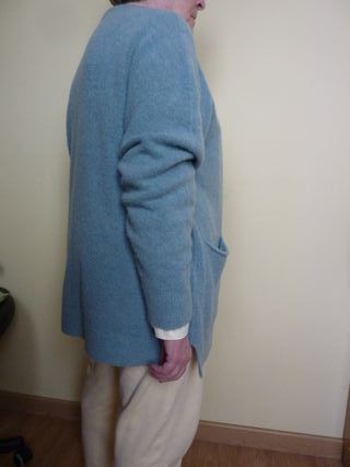 Chaqueta de punto azul verdoso talla XL