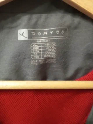 Cortavientos Domyos Rojo Talla 4XL