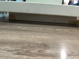 Mesa de centro cristal y madera