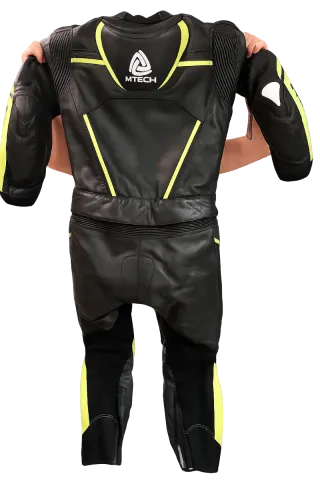 Mono de moto MTECH negro y amarillo talla 52.