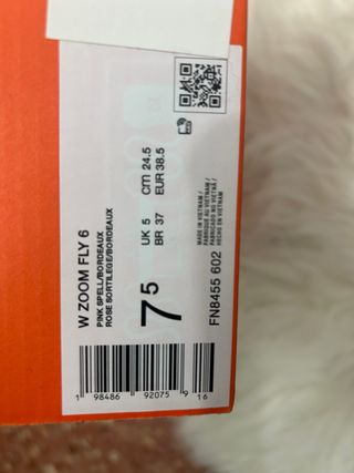 Nike Zoom Fly 6 Talla 38.5