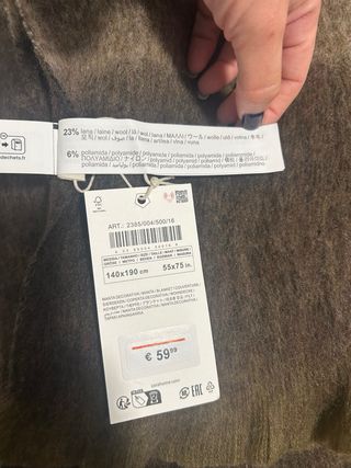 2 Mantas de Zara Home suave rayas (precio x/unid)