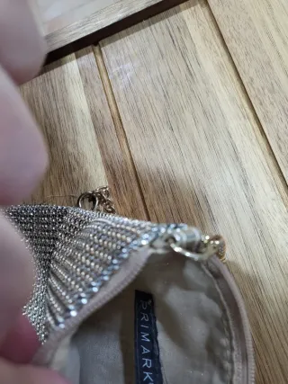 Primark Bolso de cadena dorado brillante