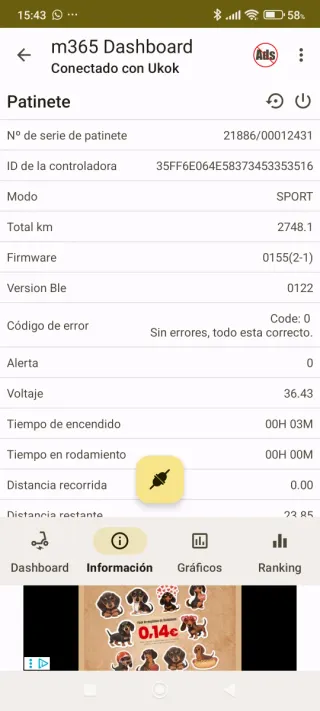Patinete Xiaomi M365 Pro 1 Mástil Fijo + cargador