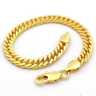 Conjunto de Gold Filled 18K Clásico Cuban 7MM X 60