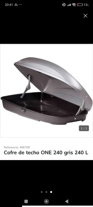 Cofre de techo gris 240l