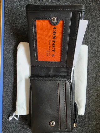 Cartera de cuero negra