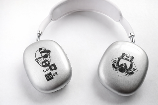 Auriculares P9 Personalizados Plata/Blanco