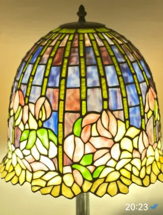 Lampada da tavolo Dale Tiffany originale in vetro piombato