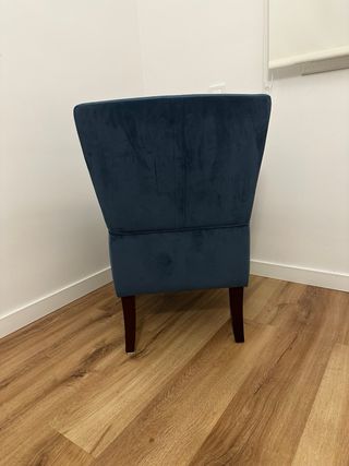 Butaca terciopelo azul marino