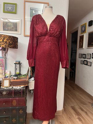 Vestido fiesta lentejuelas Giffniseti 4XL