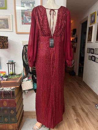 Vestido fiesta lentejuelas Giffniseti 4XL