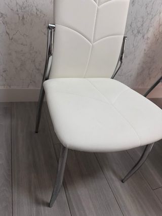 Sillas Comedor Blancas Piel Sintética