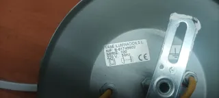 Lámpara de techo plateada