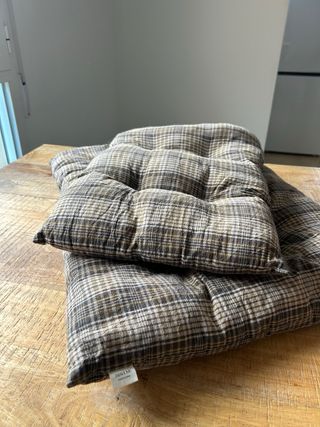 Colchoneta colchón Topper cuadros perro