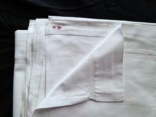 Lenzuolo Lino Inizio '900 Ricamato 268x248