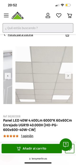 Panel LED 60x60cm Nuevo