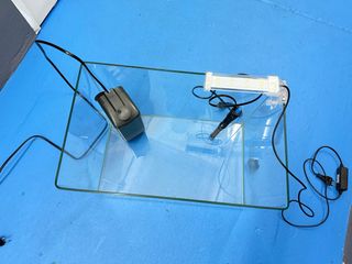 Acuario tortuga/peces con accesorios