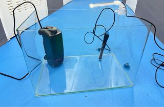 Acuario tortuga/peces con accesorios