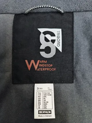 Chaqueta Tribord Negra Talla XXL