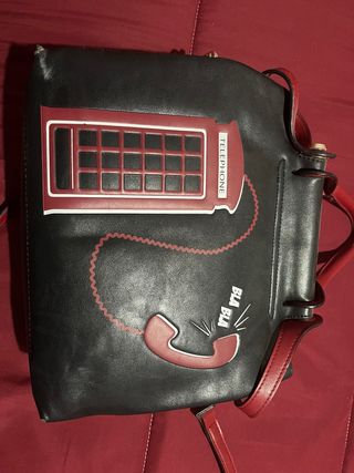 Bolso Parfois Cabina Telefónica Rojo Negro