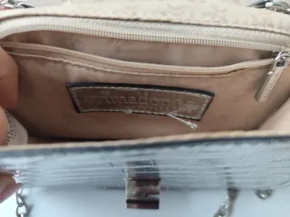 Borsa argento effetto coccodrillo