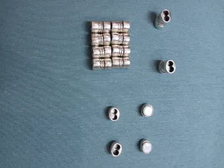 Cierres imán ovalados plata