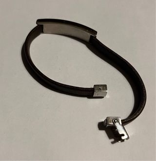 Pulsera Lotus Hombre Cuero y Plata